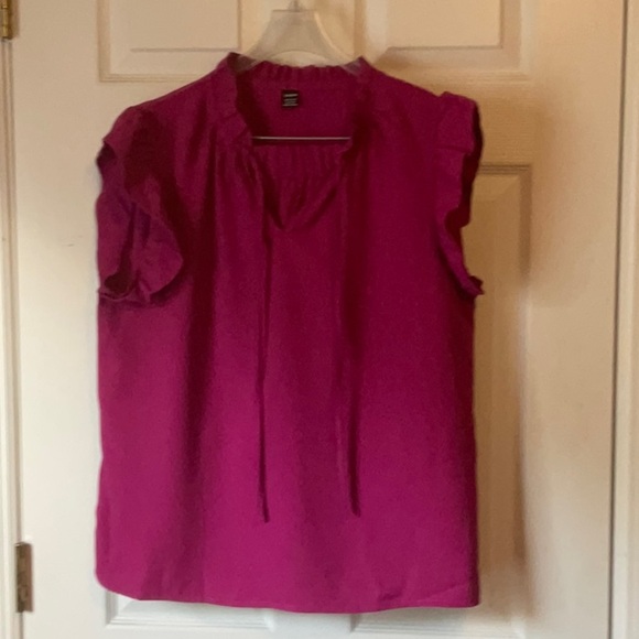 Shein Women’s Magenta V-Neck Flounce Sleeves Barbiecore Short Set Size X-Large - Picture 1 of 11